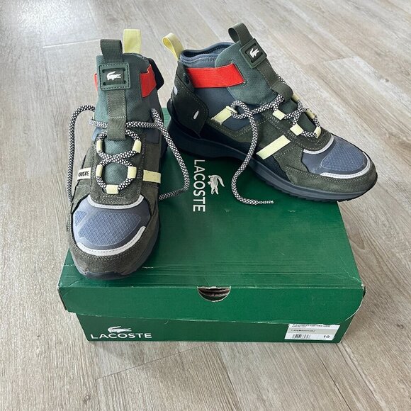 Lacoste Other - Mens Lacoste Run Breaker 0320 1 SMA Suede Khaki/Dark Grey - 10